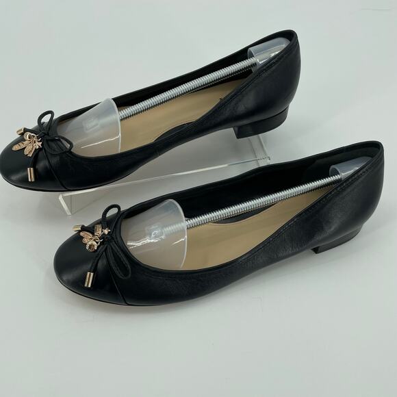 Coach Women's Noella Leather Ballet Flats, Sz. 10B, Black Quiet Luxury Neutral - Picture 3 of 11